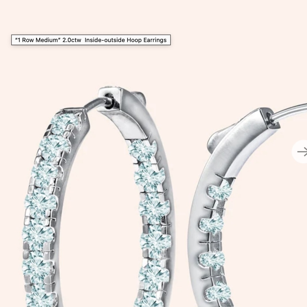 Daniela Swabe Inside Outside Sparkling Hoops - Picture 3 of 8